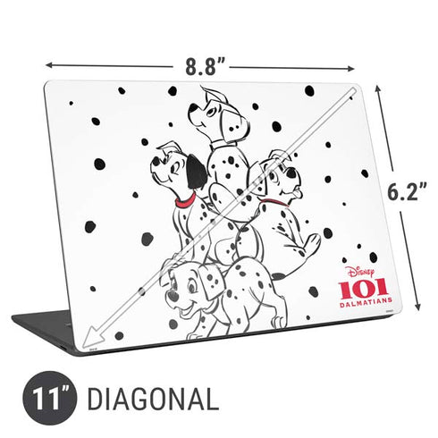 Disney 101 Dalmatians Puppy pile Universal Laptop 11in (8.8 x 6.2in) Skin